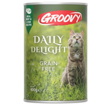 BUY 9 + 1 FREE Groovy Wet Food For Cats Daily delight beef & liver 400g