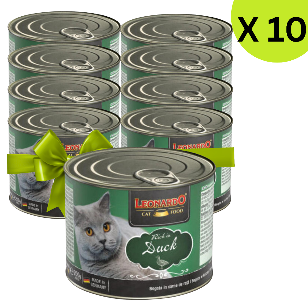 BUY 9 +1 FREE LEONARDO Rich In Duck Wet Food 200 G Petfast.shop Leonardo Bundles Cat Exclude Food Wet Food petfast.shop EgyptDefault Title 990.00