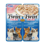 Twins Packs Tuna & Chicken With Scallop Recipe In Scallop Broth for Cat 80g Petfast.shop Twins Cat Exclusive Food Wet Food petfast.shop EgyptDefault Title 185.00