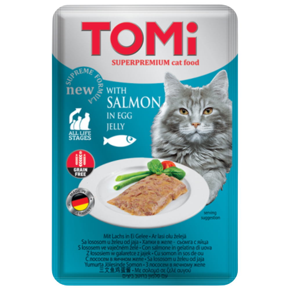 Tomi Super Premium Cat Food With Salmon In Egg Jelly 100 G