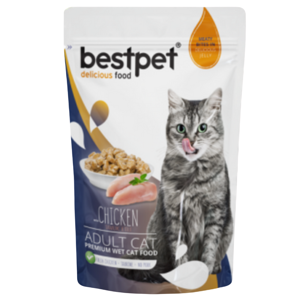 Best Pet Adult Cat Pouch Chicken 85g Petfast.shop Bestpet Cat Food Wet Food petfast.shop Egypt PBE2785S40.00