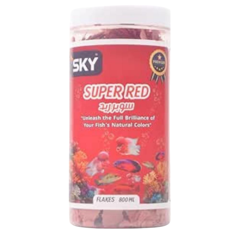 sky super red flakes fish 800 ml
