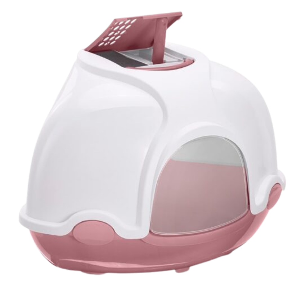 Imac Ginger Corner Enclosed Litter Box 40 Cm * 50 Cm Petfast.shop Petfast.shoppetfast.shop Egypt PIM5898S Pink 2350.00