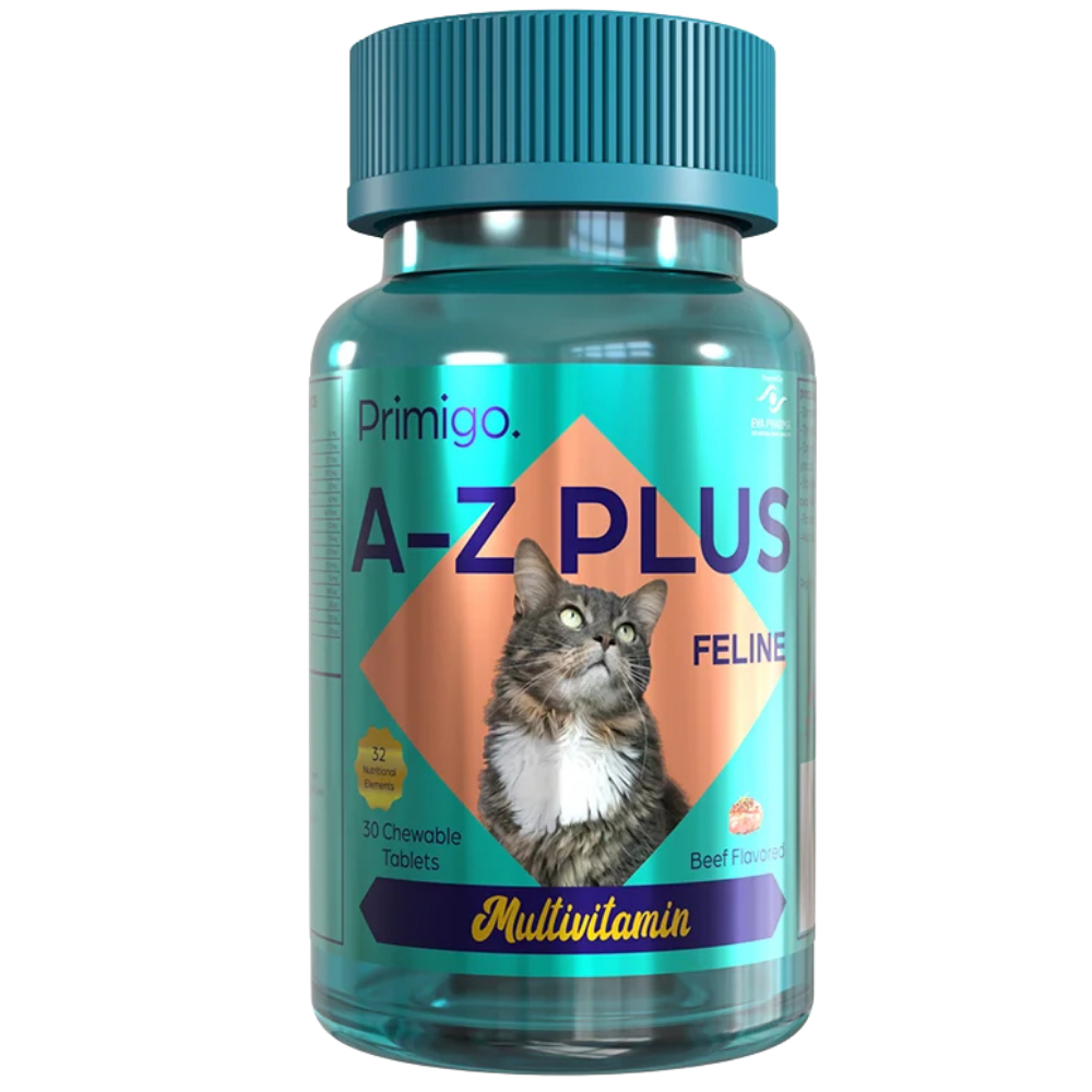 Primigo A-Z Plus Feline Multivitamin - Beef Flavor Chewable Tablets for Cats, 30 Tablets Petfast.shop eva pharma Cat Pharmacy Vitamins & Supplements petfast.shop EgyptDefault Title 395.00