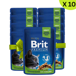 BUY 9 + 1 FREE Brit Wet Food for Cat Sterilised Chicken 100g