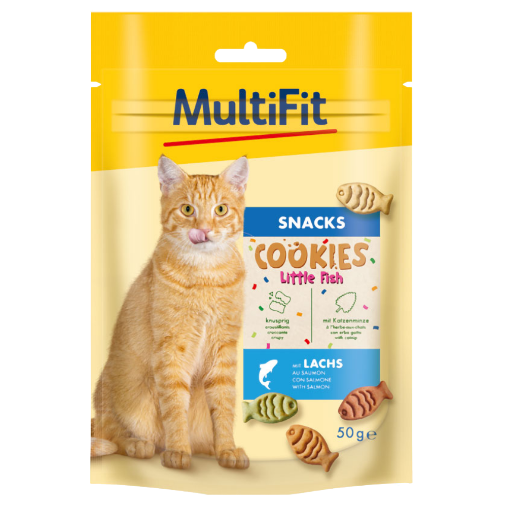Multifit Cookies Snacks Litter Fish with Salmon 50g Petfast.shop Multifit Biscuit Treat Cat Exclusive Treats petfast.shop Egypt 250.00