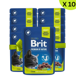 BUY 9 + 1 FREE Brit Wet Food for Cat Sterilised Lamb 100g