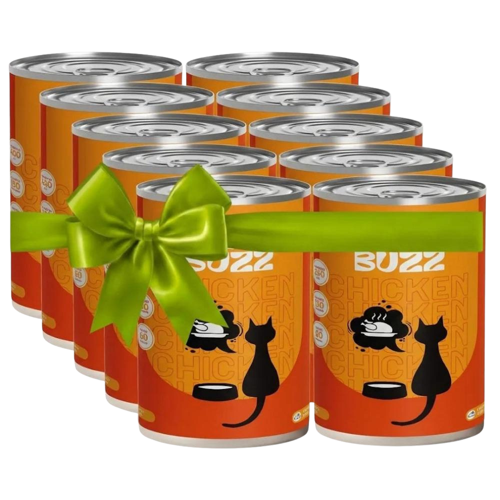 GET 9 +1 FREE The Tail Buzz Wet Cat Food Chicken 400G Petfast.shop The Tail Buzz Bundles Cat Egypt Brand Exclude Food Wet Food petfast.shop EgyptDefault Title 405.00