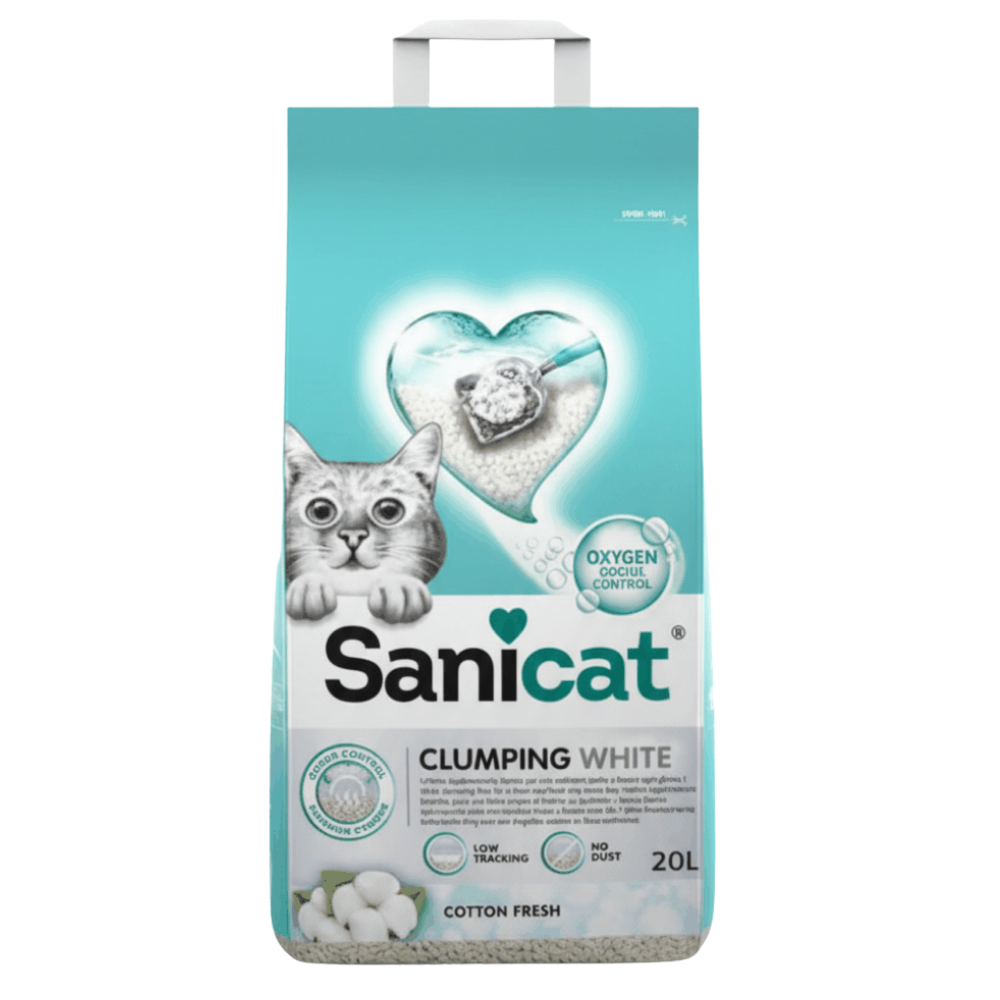 Sanicat White Clumping Cat Litter Cotton Fresh Scent