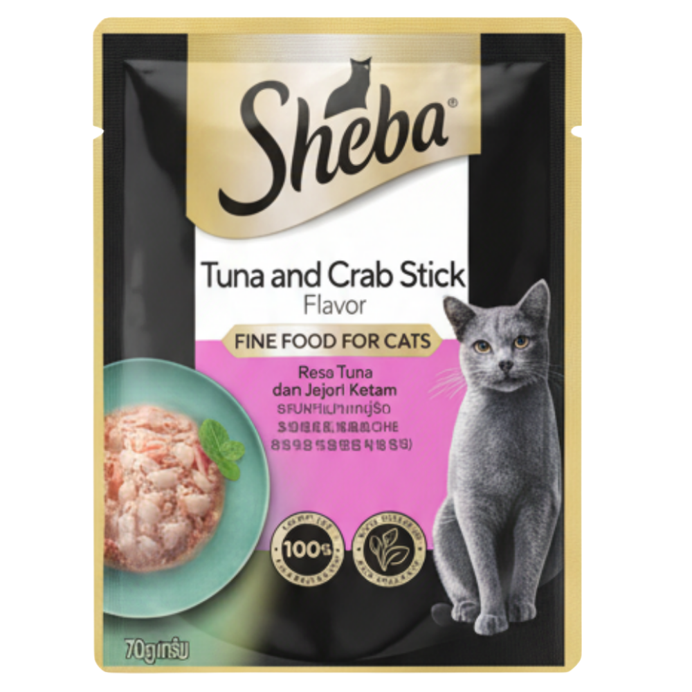Sheba Premium Cat Food Tuna & Crab Stick 70g Petfast.shop Sheba Cat Exclusive Food Wet Food petfast.shop Egypt PSH3801S Default Title 135.00