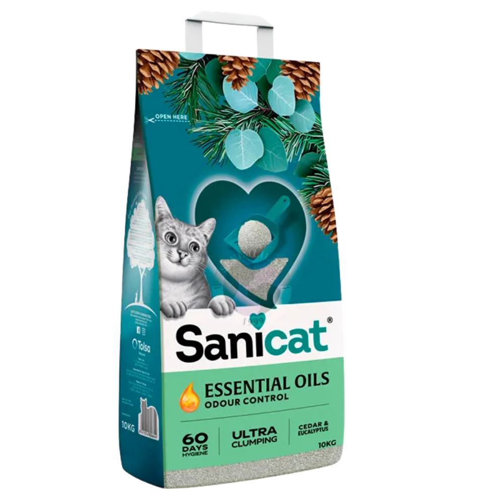 Sanicat Ultra Clumping Oils Cedar & Eucalyptus 10 Kg Petfast.shop Sanicat Box & Accessories & Litter Cat Litter petfast.shop Egypt PSA5971S Default Title 625.00
