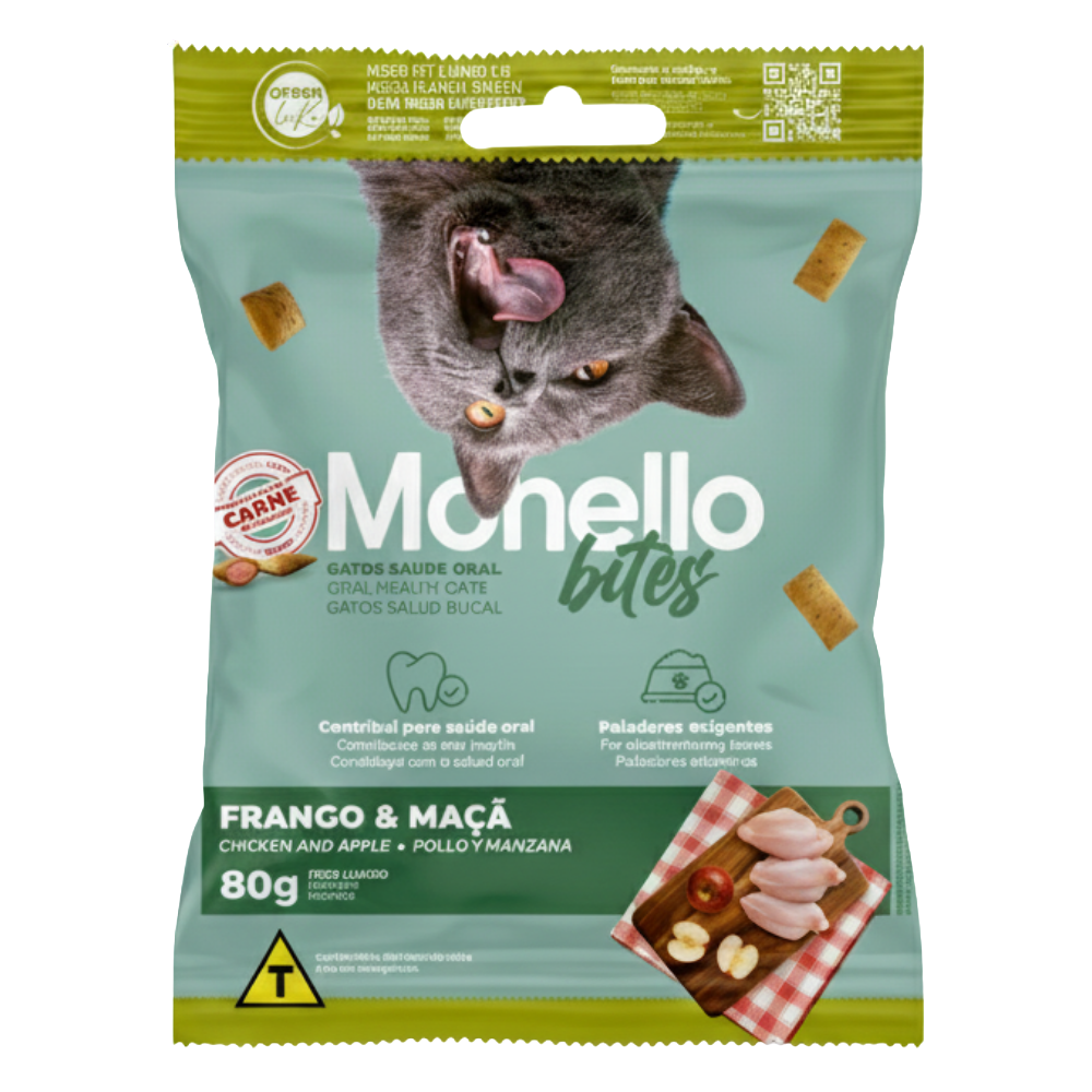 monello bites oral health cats chicken and apple 80gr Petfast.shop Monello Biscuit Treat Cat Treats petfast.shop Egypt PMO2907S140.00