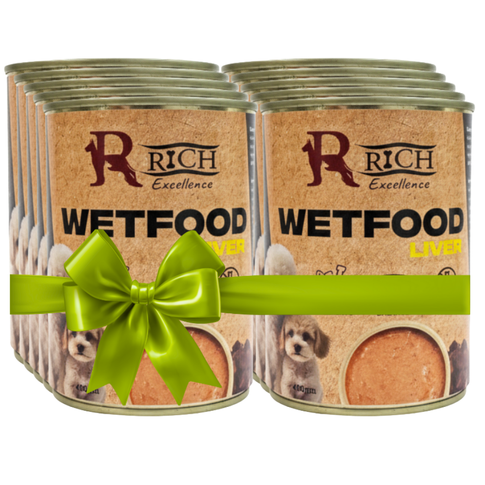 Buy 9 Get 1 Free Rich Excellence Dog Liver Can 400g Petfast.shop Rich Bundles Dog Exclude Food Wet Food petfast.shop Egypt PBU4928S Default Title 405.00