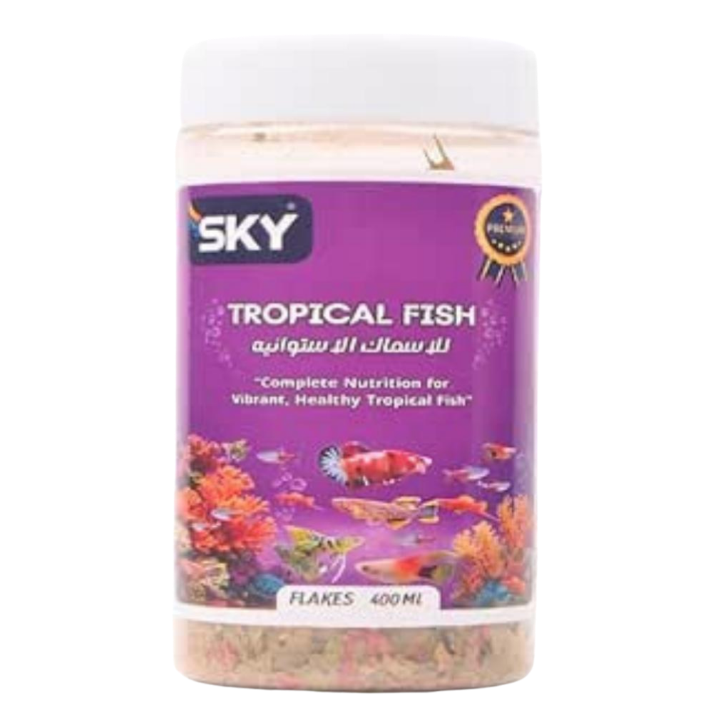 sky tropical fish flakes 400 ml Petfast.shop Sky Egypt Brand Fish petfast.shop Egypt PSK2475S Default Title 110.00