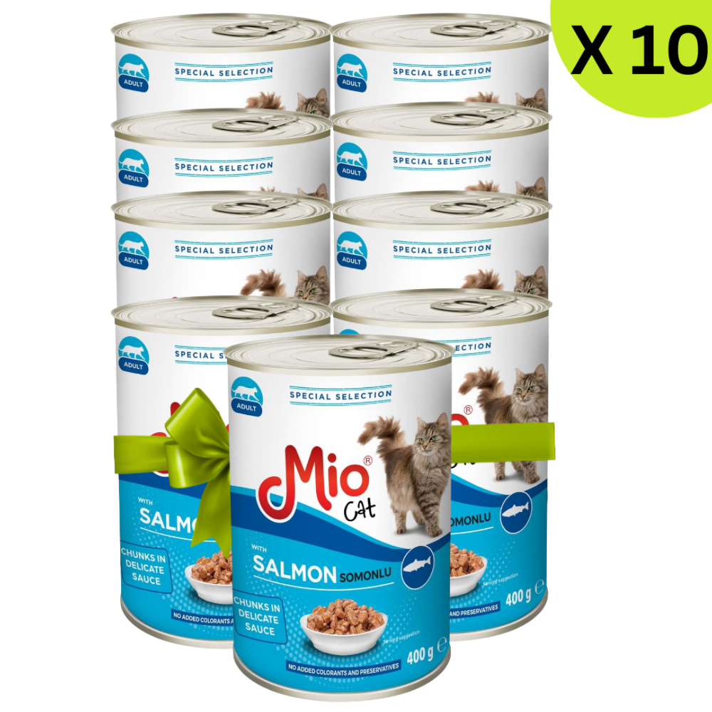 BUY 9 + 1 FREE Mio Cat Wet Food with Salmon 400g Petfast.shop Mio Cat Bundles Cat Exclude Food Wet Food petfast.shop Egypt 765.00
