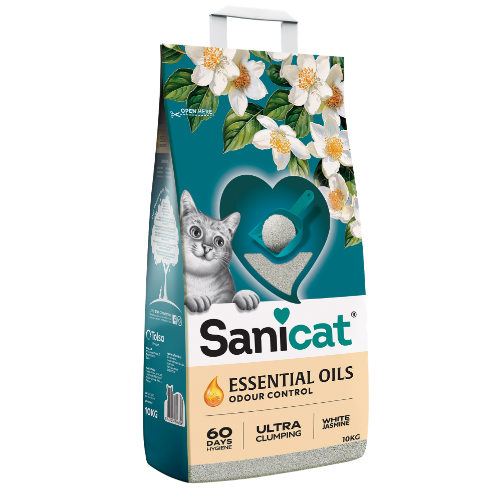 Sanicat Ultra Clumping Oils White Jasmine 10 Kg Petfast.shop Sanicat Box & Accessories & Litter Cat Litter petfast.shop Egypt PSA5972S Default Title 625.00