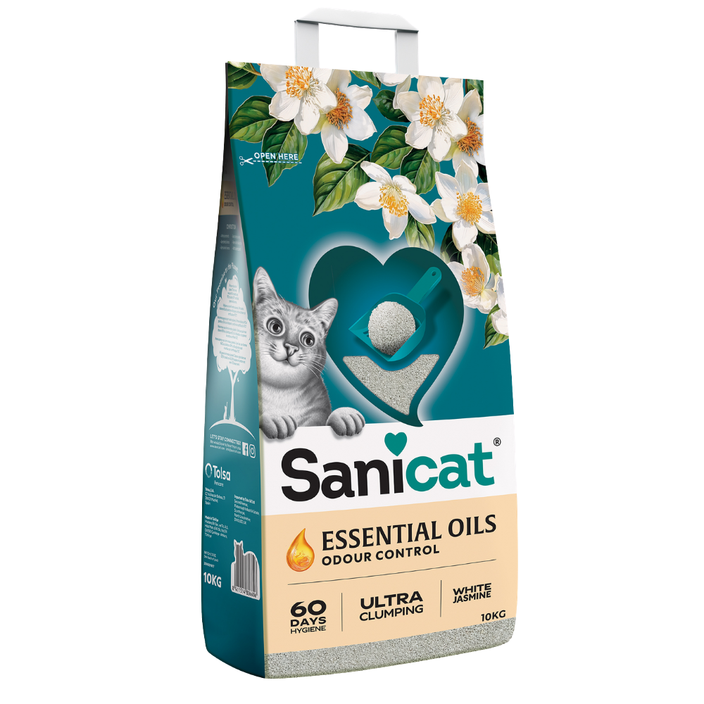 Sanicat Ultra Clumping Oils White Jasmine 10 Kg Petfast.shop Sanicat Box & Accessories & Litter Cat Litter petfast.shop Egypt PSA5972S Default Title 625.00