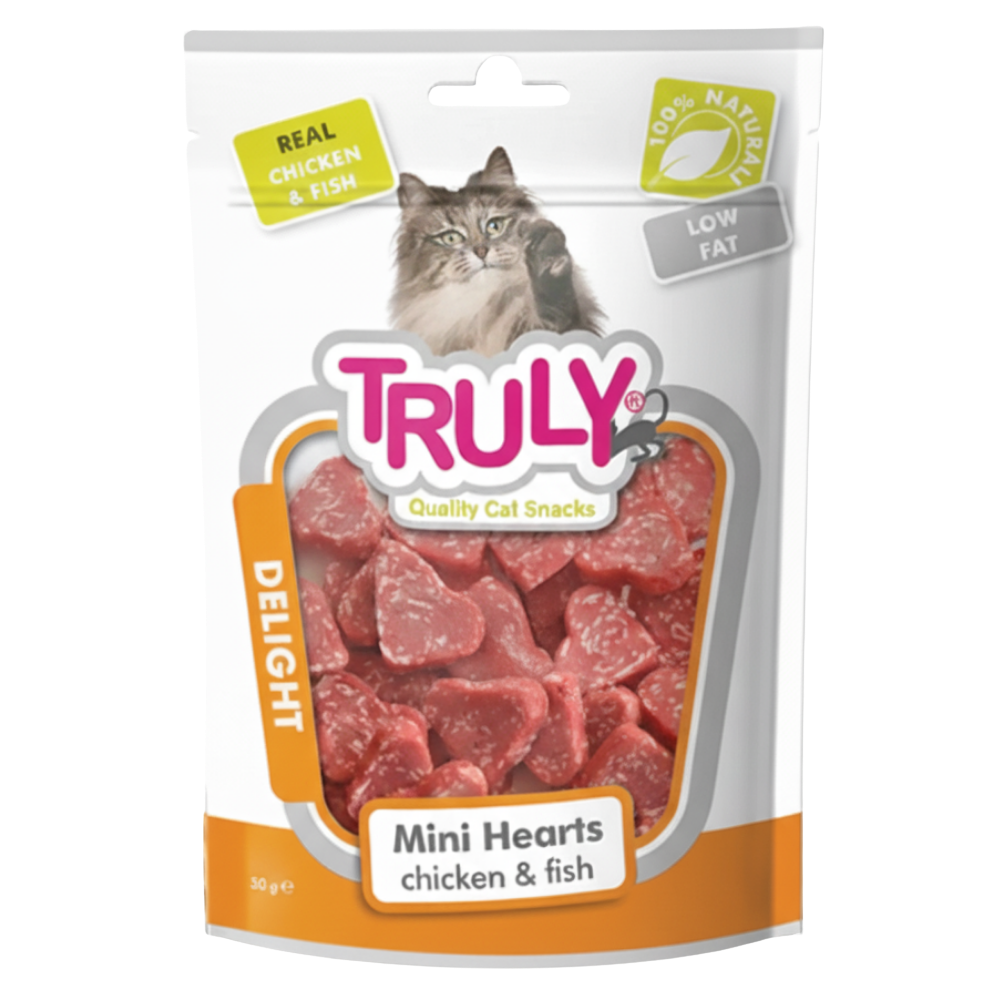Truly Snack Cat Mini Hearts Chicken & Fish 50g
