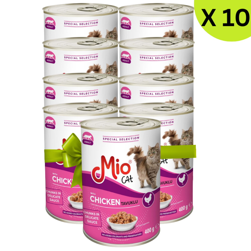 BUY 9 + 1 FREE Mio Cat Wet Food with Chicken 400g Petfast.shop Mio Cat Bundles Cat Exclude Food Wet Food petfast.shop Egypt 765.00