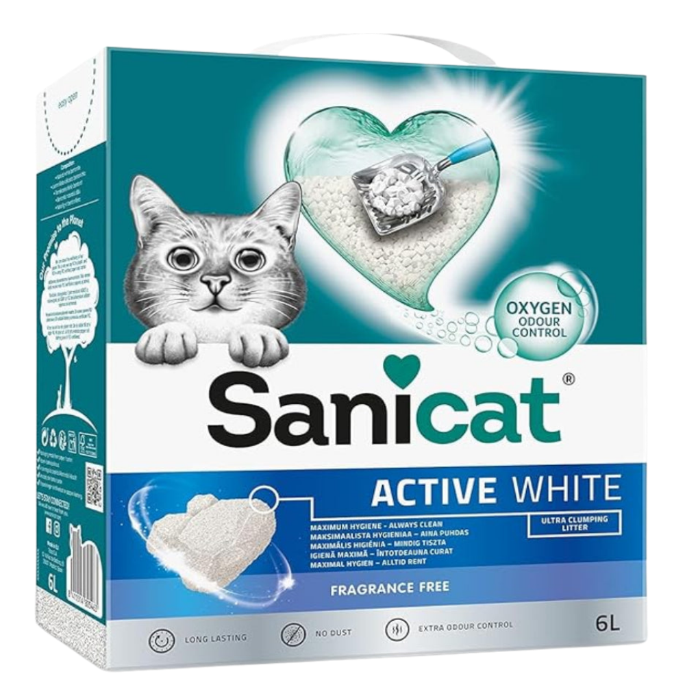 Sanicat Active White UnScented Cat Litter 6 L Petfast.shop Sanicat Box & Accessories & Litter Cat Kitten Litter petfast.shop Egypt PSA2402S Default Title 500.00