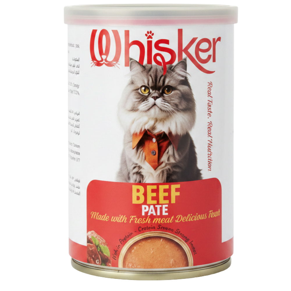 Whisker Wet Food For Adult Cat Beef Pate 400 g Petfast.shop Whisker Cat Food Wet Food petfast.shop Egypt PWH5982S Default Title 50.00