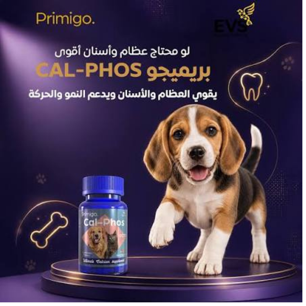Primigo Cal-Phos Petswith Beef Flavor 60 Chewable Tablets