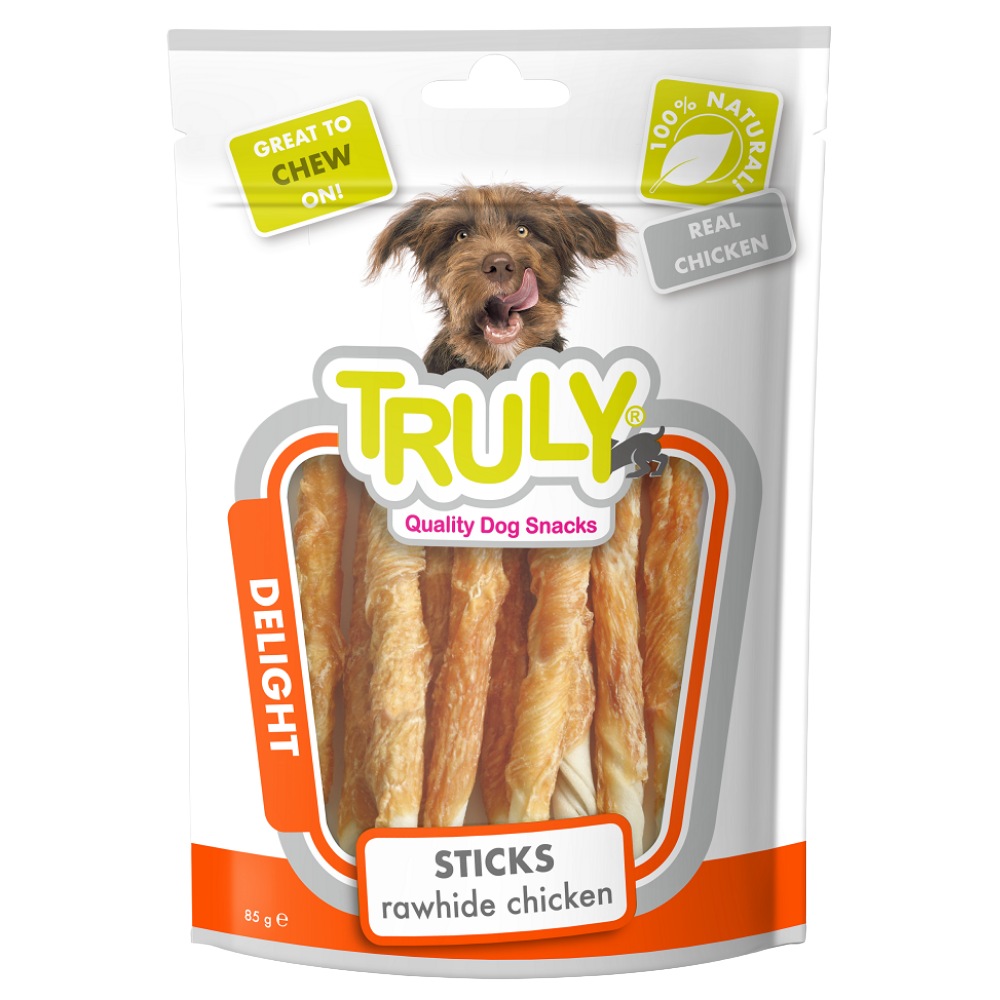 Truly Snack dog Sticks Rawhide Chicken 85g
