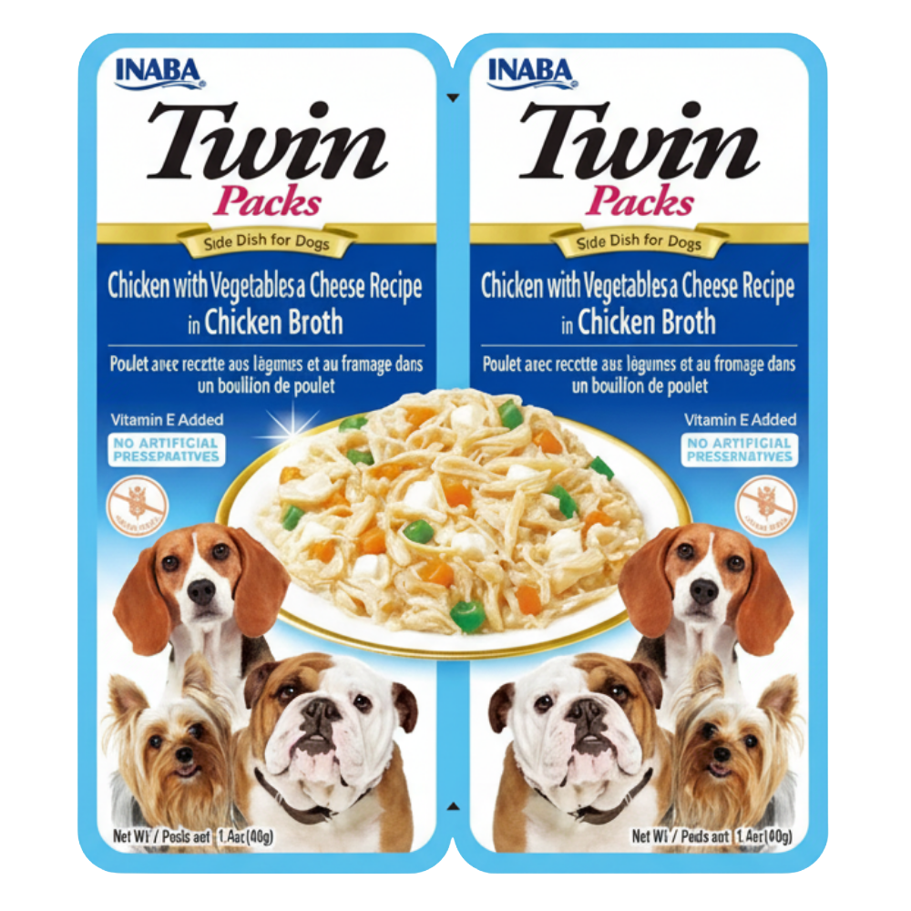Twins Packs Chicken with Vegetables & Cheese for dogs 80g