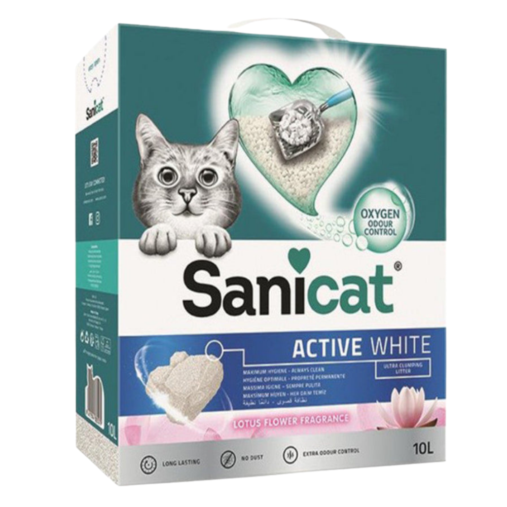 Sanicat Active White Lotus Flower 10 L Petfast.shop Sanicat Box & Accessories & Litter Cat Litter petfast.shop Egypt PSA2397S Default Title 750.00