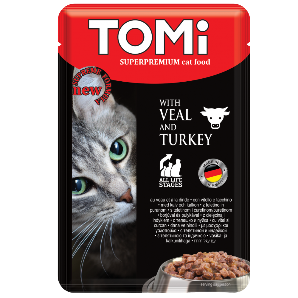 Tomi with Veal & Turkey Cat Wetfood (100G)