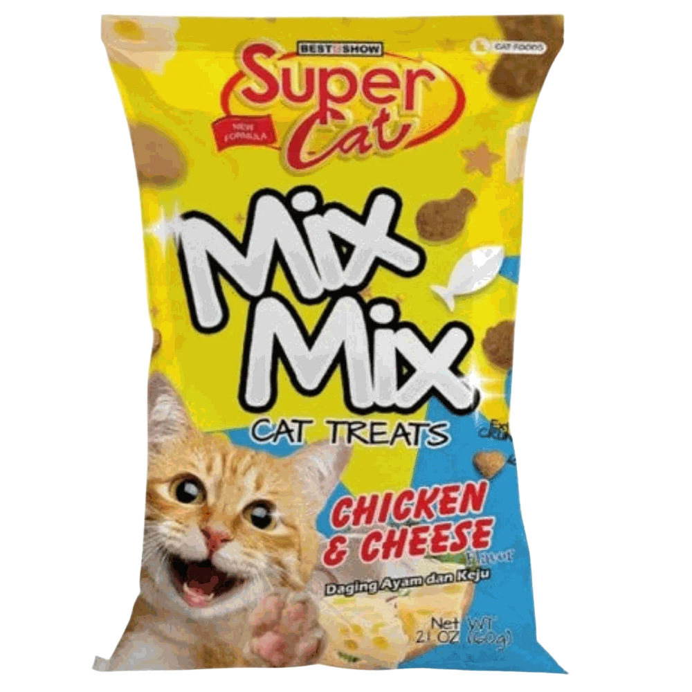 Super Cat Mix Mix Chicken & Cheese Treats 60 g Petfast.shop Super Cat Biscuit Treat Cat Exclusive Treats petfast.shop Egypt PSU3947S Default Title 135.00