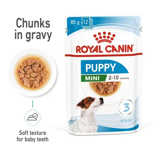 Royal Canin Wet Food Mini Puppy in Gravy Pouch 85 g