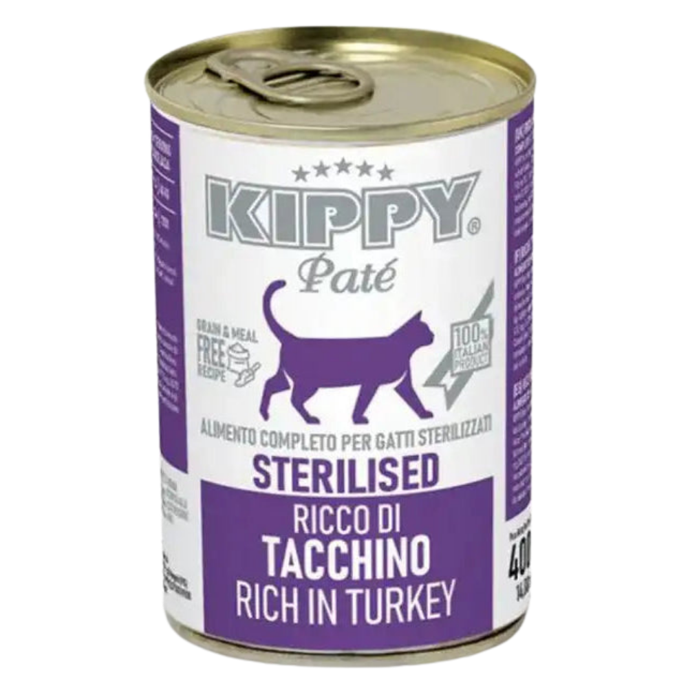 Kippy Wet Food For Cat Sterilised with Turkey 400g.