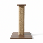 Tall cat scratching post on white background