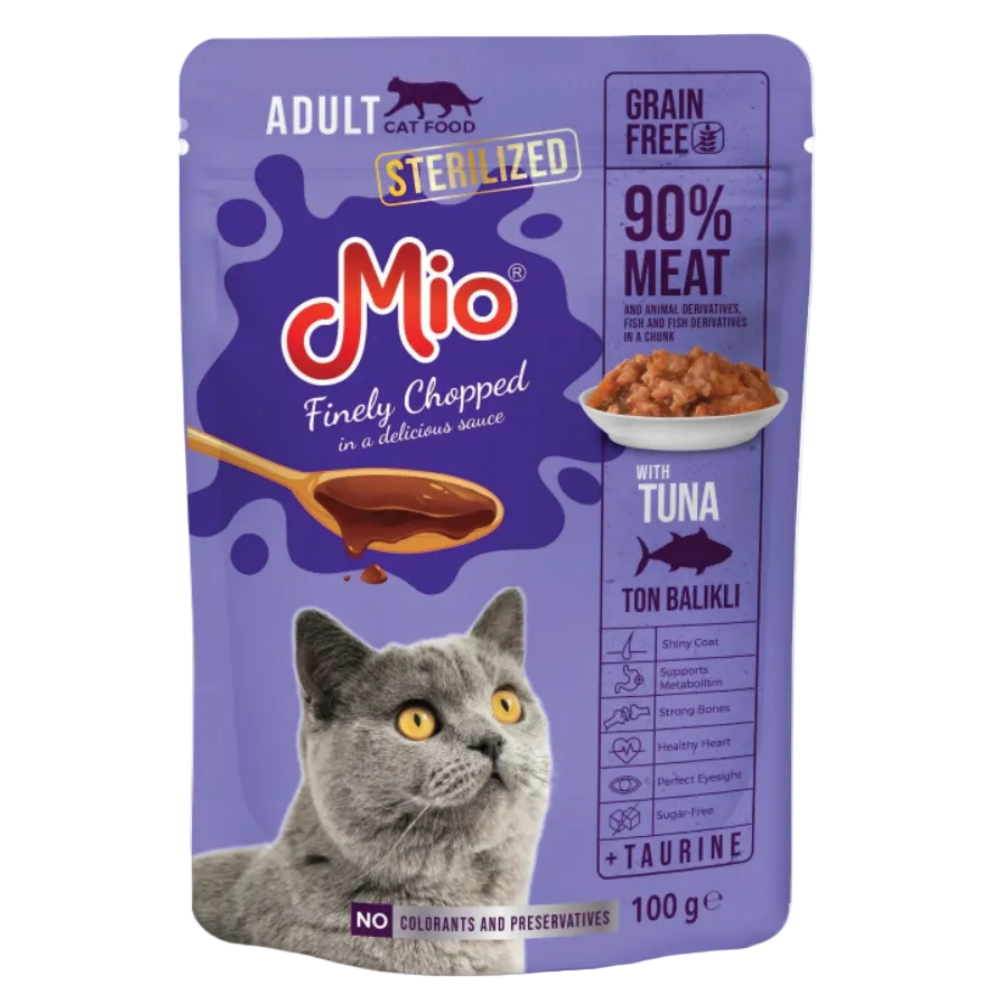 Mio Cat Wet Food Finely Chopped Tuna 100g Petfast.shop Mio Cat Cat Food Wet Food petfast.shop EgyptDefault Title 45.00