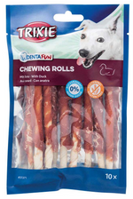 Trixie Denta Fun 6 Duck Chewing Rolls Dog Chews 80g