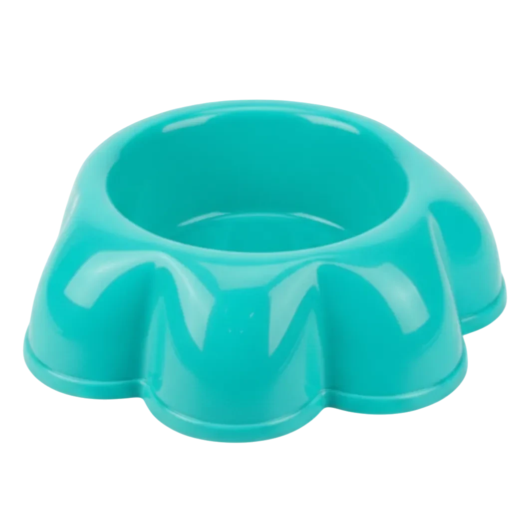 Turquoise Pet Bowl - White Background