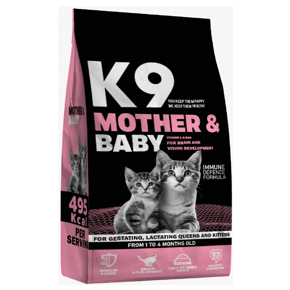 K9 Dry Food with Vitamins for Mother and Baby Cats 2 kg.
