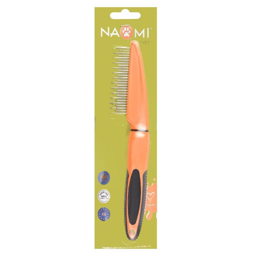 Naomi Pet Grooming Rake Comb Black And Orange.