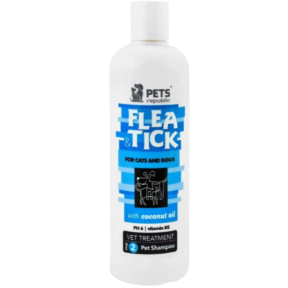 Pets Republic Flea & Tick Shampoo Coconut 500ml.