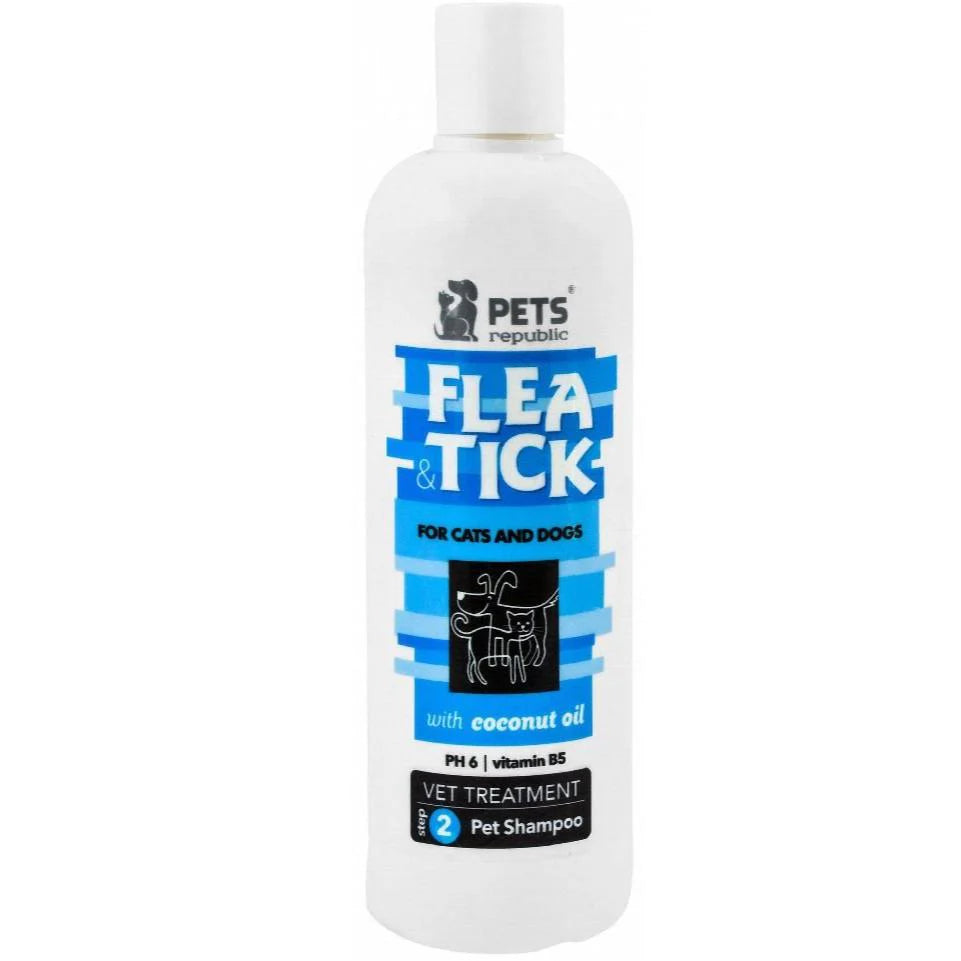 Pets Republic Flea & Tick Shampoo Coconut 500ml.