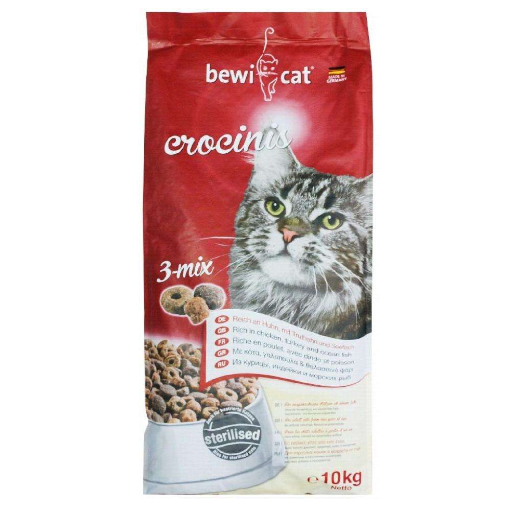 Bewi Cat Crocinis 3 Mix for Sterilized Adult Cats 10 kg.