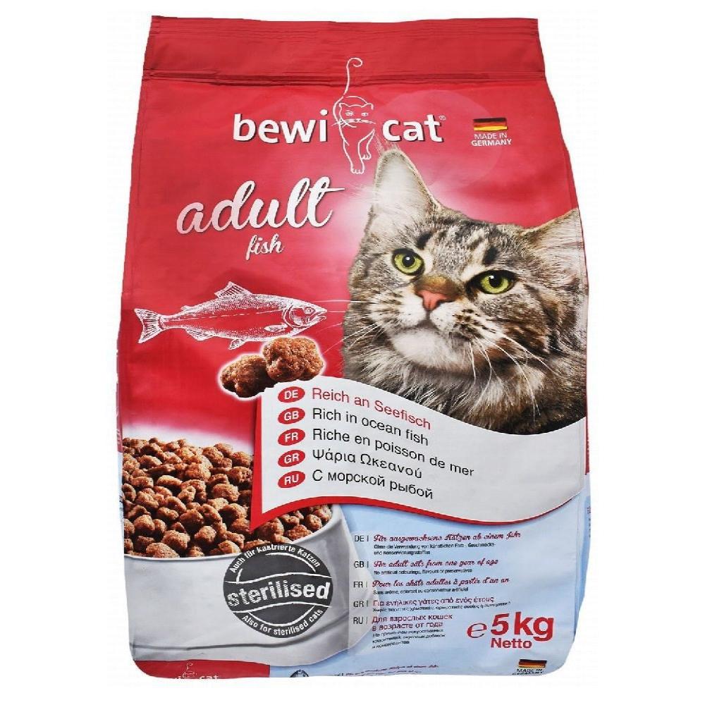 Bewi Cat Dry Food With Ocean Fish for Regular And Sterilized Adult Cats 5 kg.