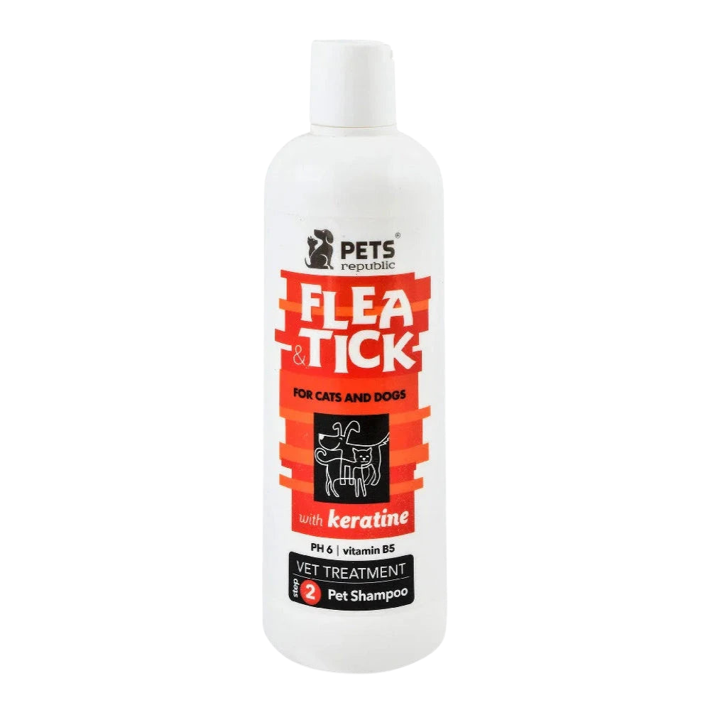 Pets Republic Flea & Tick Shampoo Keratin 500ml.