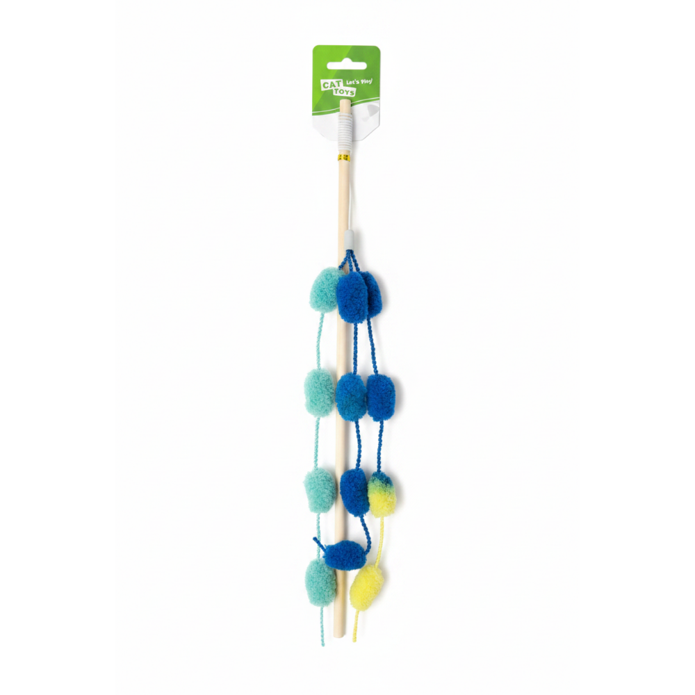 Wand Blue Teal Yellow