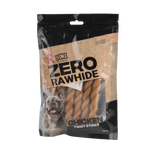 Package of Rich Chicken Twist Sticks for dogs with a dog on the label.