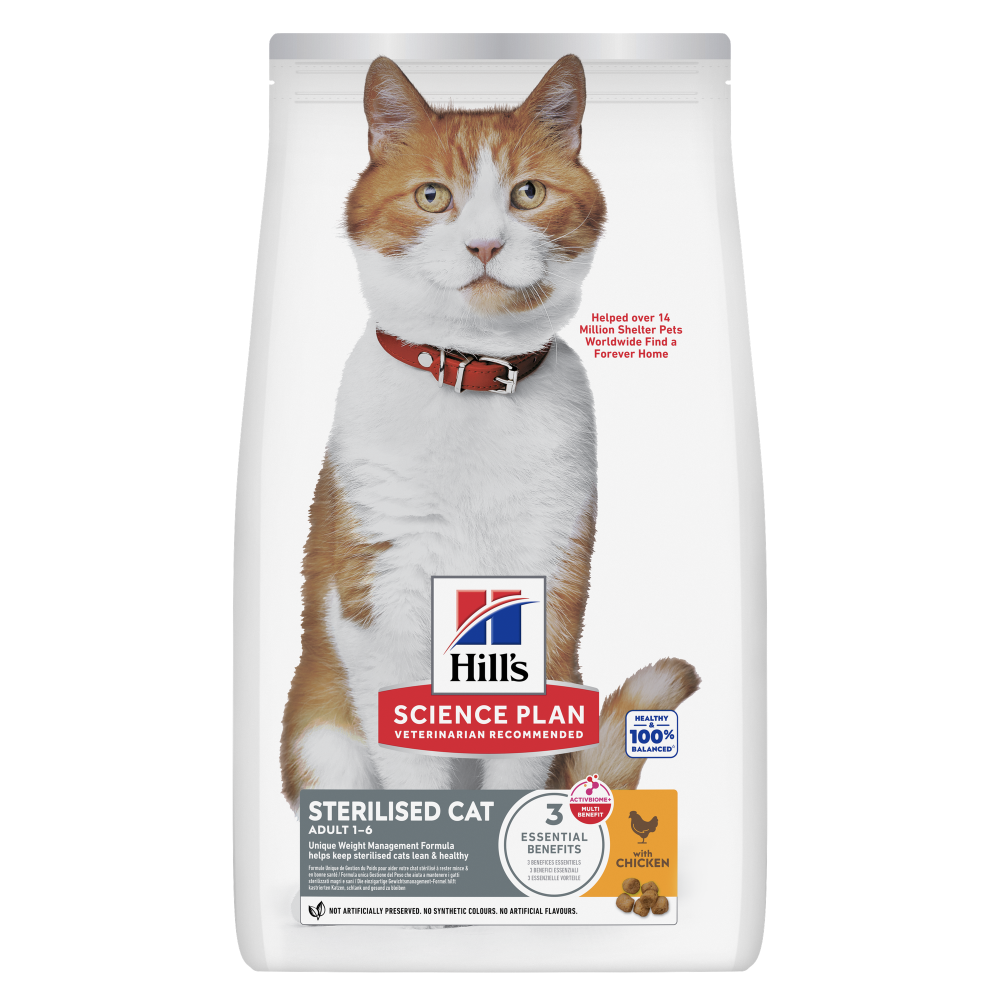 Hill's Science Plan Sterilised Adult Cat Food with Chicken Petfast.shop Hill's Cat Dry Food Food petfast.shop Egypt1.5Kg 1390.00