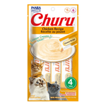 Churu cat treat package with chicken recipe on an orange background