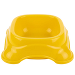 Yellow Pet Food Bowl - White Background